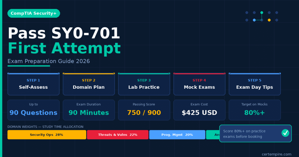SY0-701 Exam Preparation Guide 2026: How to Pass CompTIA Security+ on Your First Attempt