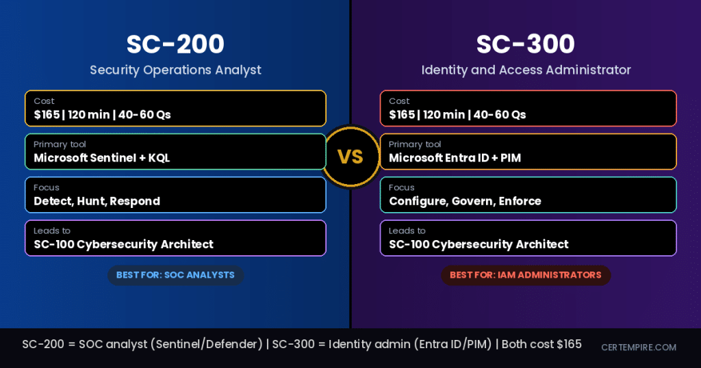 SC-200 vs SC-300: Which Microsoft Security Certification Should You Take in 2026?