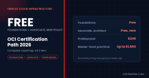 Oracle Cloud Infrastructure certification path
