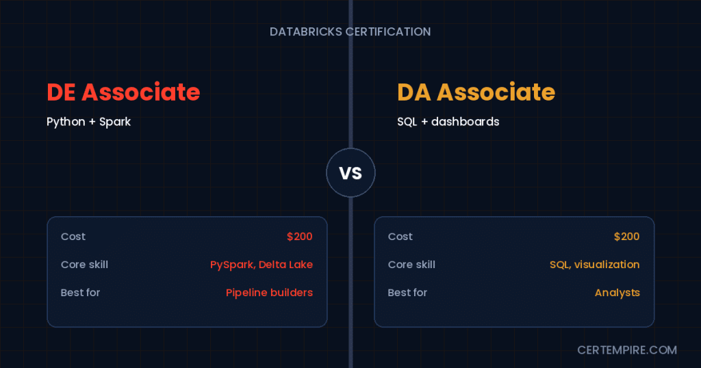 Databricks Data Engineer Associate vs Data Analyst Associate